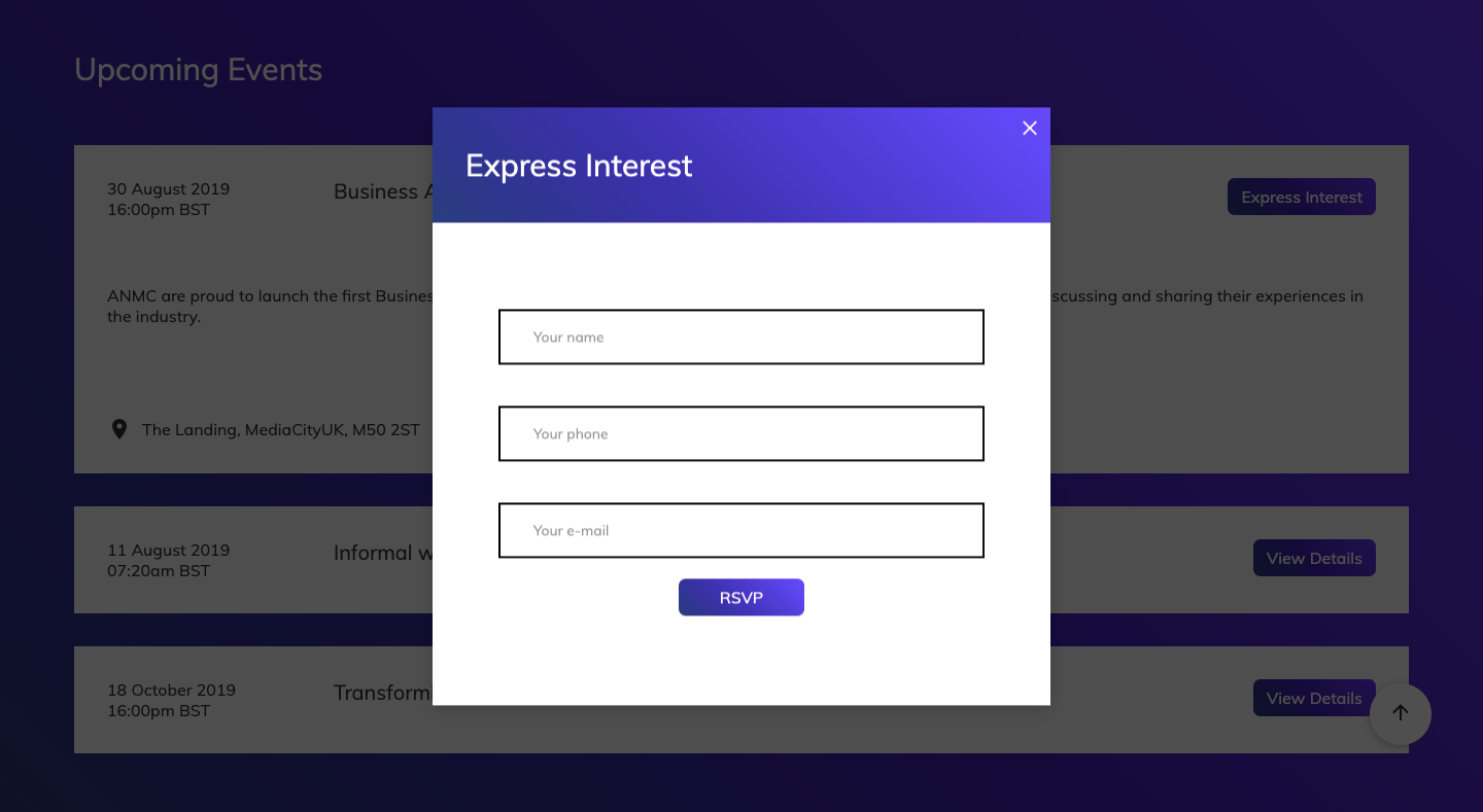 Express Interest Popup